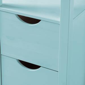 Armoire colonne Paulina Pin massif - Turquoise