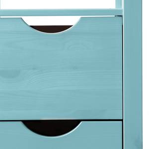 Armoire colonne Paulina Pin massif - Turquoise