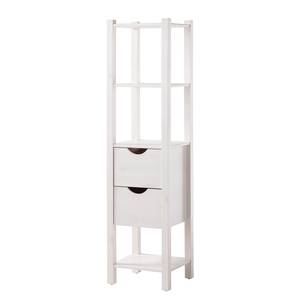 Armoire colonne Paulina Pin massif - Blanc