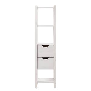 Armoire colonne Paulina Pin massif - Blanc