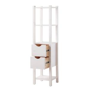 Armoire colonne Paulina Pin massif - Blanc