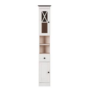 Armoire colonne Senna I Pin massif - Blanc / Havane