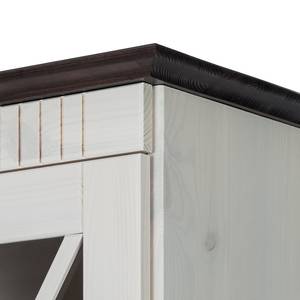 Armoire haute Senna I Pin massif - Blanc / Havanna