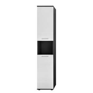 Armoire colonne Smart Blanc brillant / Gris