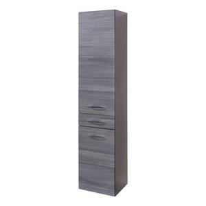 Armoire colonne Florida Gris gaphite / Imitation chêne argent cendré