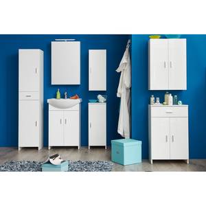 Armoire basse Venus II Blanc brillant / Blanc