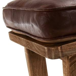 Hocker Broadford Mango massiv / Echtleder