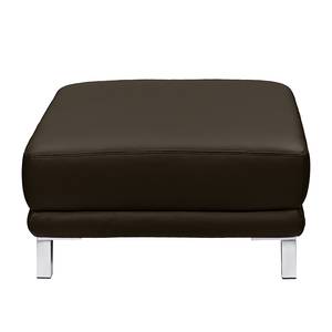 Hocker Casual Line I Echtleder Dunkelbraun - Gedecktes Leder