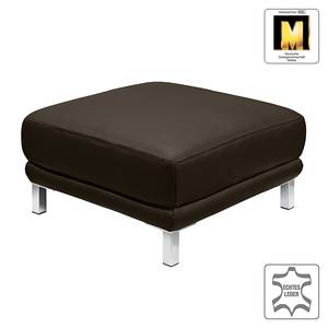 Hocker Casual Line I Echtleder Dunkelbraun - Gedecktes Leder