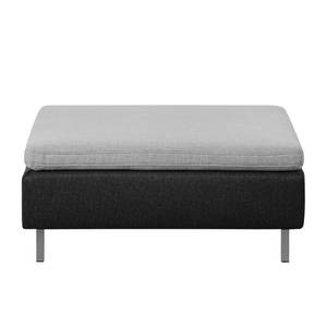 Hocker Cromwell Webstoff Grau / Schwarz