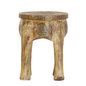 Sgabello Himba Legno massello di mango, verniciato/Laccato marrone chiaro