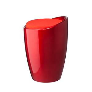 Sgabello Honolulu Plastica/Stoffa Rosso