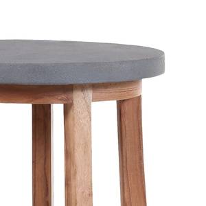 Tabouret Jobrin Acacia massif / Résine synthétique - Acacia / Gris ciment