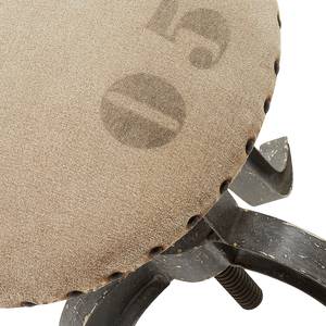 Sgabello Littleham Beige - Marrone - Metallo - Tessile - 40 x 54 x 40 cm