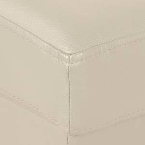 Gestoffeerde hocker Peillon Echt leer - Beige