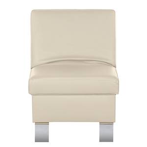 Polsterhocker Peillon Echtleder Beige - Beige