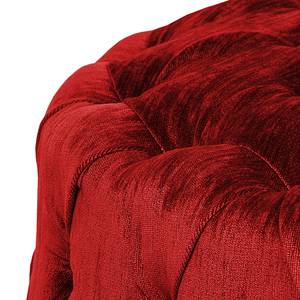 Hocker Pradera fluweel rood