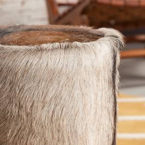 Sgabello Vialas legno massello di teak / pelle di capra