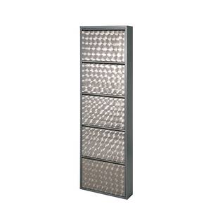 Schuhschrank Cabinet Silber Geflext