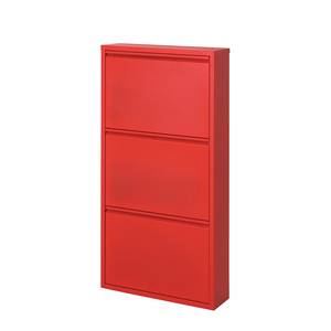 Schuhkipper Cabinet Rot - 3 Klappen - Höhe 102.5 cm - Höhe: 103 cm