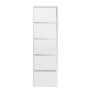 Scarpiera Cabinet Bianco - 5 ante ribaltabili - Altezza: 174 cm - Altezza: 174 cm