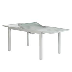 Uitschuifbare tafel Amalfi III aluminium/glas