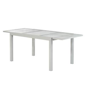 Uitschuifbare tafel Amalfi III aluminium/glas