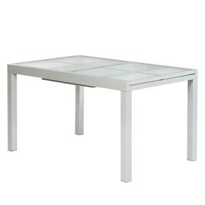 Uitschuifbare tafel Amalfi III aluminium/glas