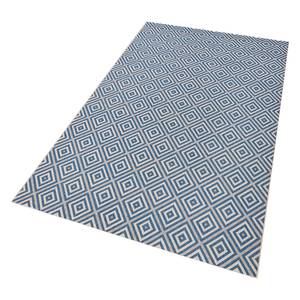 Tapis intérieur/extérieur Karo Fibre synthétique - Bleu ciel - 140 x 200 cm