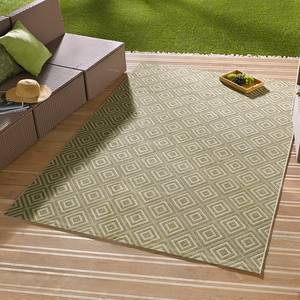 Tapis intérieur/extérieur Karo Fibre synthétique - Vert pâle