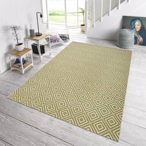 Tapis intérieur/extérieur Karo Fibre synthétique - Vert pâle