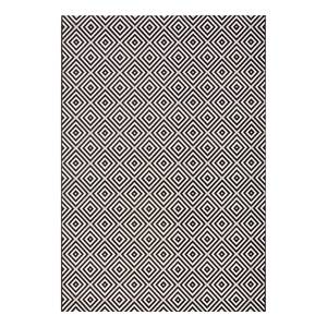 Tapis intérieur/extérieur Karo Fibres synthétiques - Anthracite - 80 x 150 cm