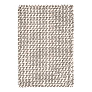 In- & outdoorvloerkleed Pool (handgeweve (handgeweven) - kunstvezels - Beige/wit