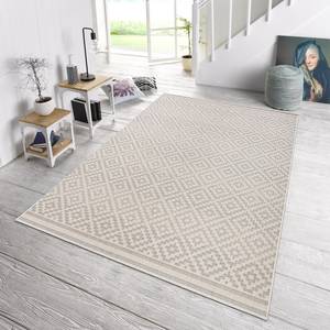 Tapis intérieur/extérieur Raute Fibre synthétique - Blanc / Gris - 80 x 150 cm