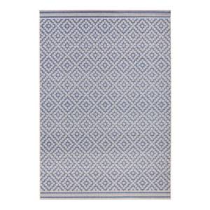 Tapis intérieur/extérieur Raute Fibre synthétique - Blanc / Bleu foncé - 200 x 290 cm