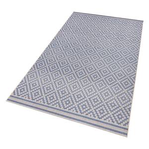 Tapis intérieur/extérieur Raute Fibre synthétique - Blanc / Bleu foncé - 140 x 200 cm