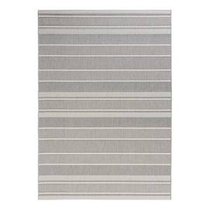 In-/Outdoor-Teppich Strap Kunstfaser - Grau - 80 x 150 cm
