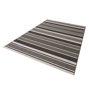 Tapis intérieur/extérieur Strap Fibre synthétique - Noir / Gris - 200 x 290 cm