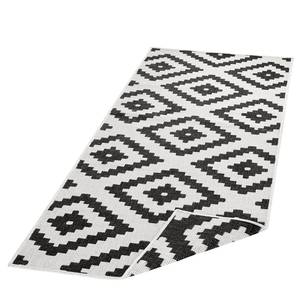 Tapis de couloir Malta Fibres synthétiques - Crème / Noir - 80 x 250 cm