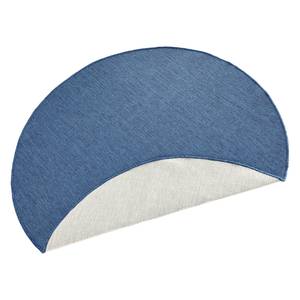 Tapis long intérieur/extérieur Mosta Fibres synthétiques - Bleu marine - Ø 140 cm