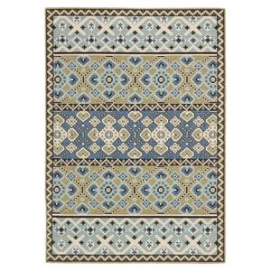 Tapis intérieur/extérieur Akot Vert / Bleu - 160 x 231 cm - 160 x 230 cm