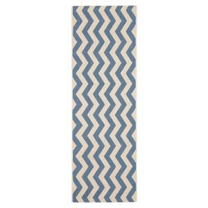 In-/outdoortapijt amalfi blauw/beige - afmetingen: 68x243cm