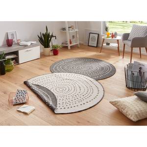 Tapis intérieur/extérieur Bali Fibres synthétiques - Gris - Diamètre : 140 cm