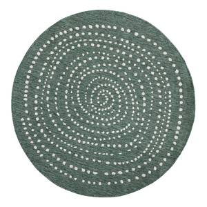 In- & outdoorvloerkleed Bali kunstvezels - Antiek groen - Diameter: 200 cm