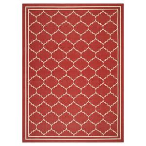 In-/Outdoorteppich Chloe Rot/Beige - Maße: 160 x 231 cm - 160 x 230 cm