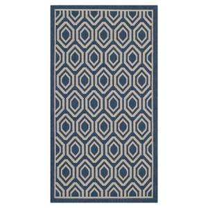 Tappeto da interno/esterno Felix Blu mare/Beige - Misure: 121 x 170 cm - 120 x 180 cm