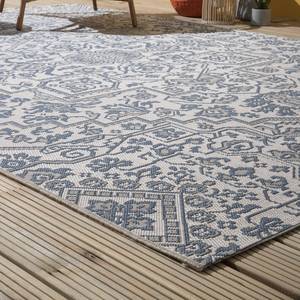 In-/Outdoorteppich Ferna Kunstfaser - Creme / Marineblau - 200 x 290 cm