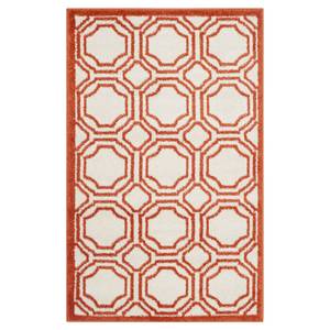 In-/Outdoorteppich Ferrat Creme/Orange - Maße: 76 x 121 cm - 76 x 121 cm