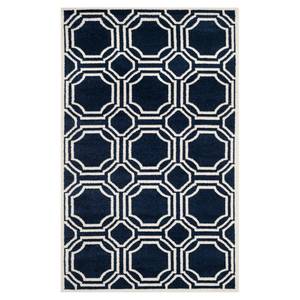 Tapis intérieur/extérieur Ferrat Bleu marine / Crème - 121 x 182 cm - 120 x 180 cm