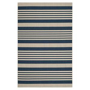 Tapis intérieur/extérieur Gemma Bleu marine / Beige - 121 x 170 cm - 120 x 180 cm